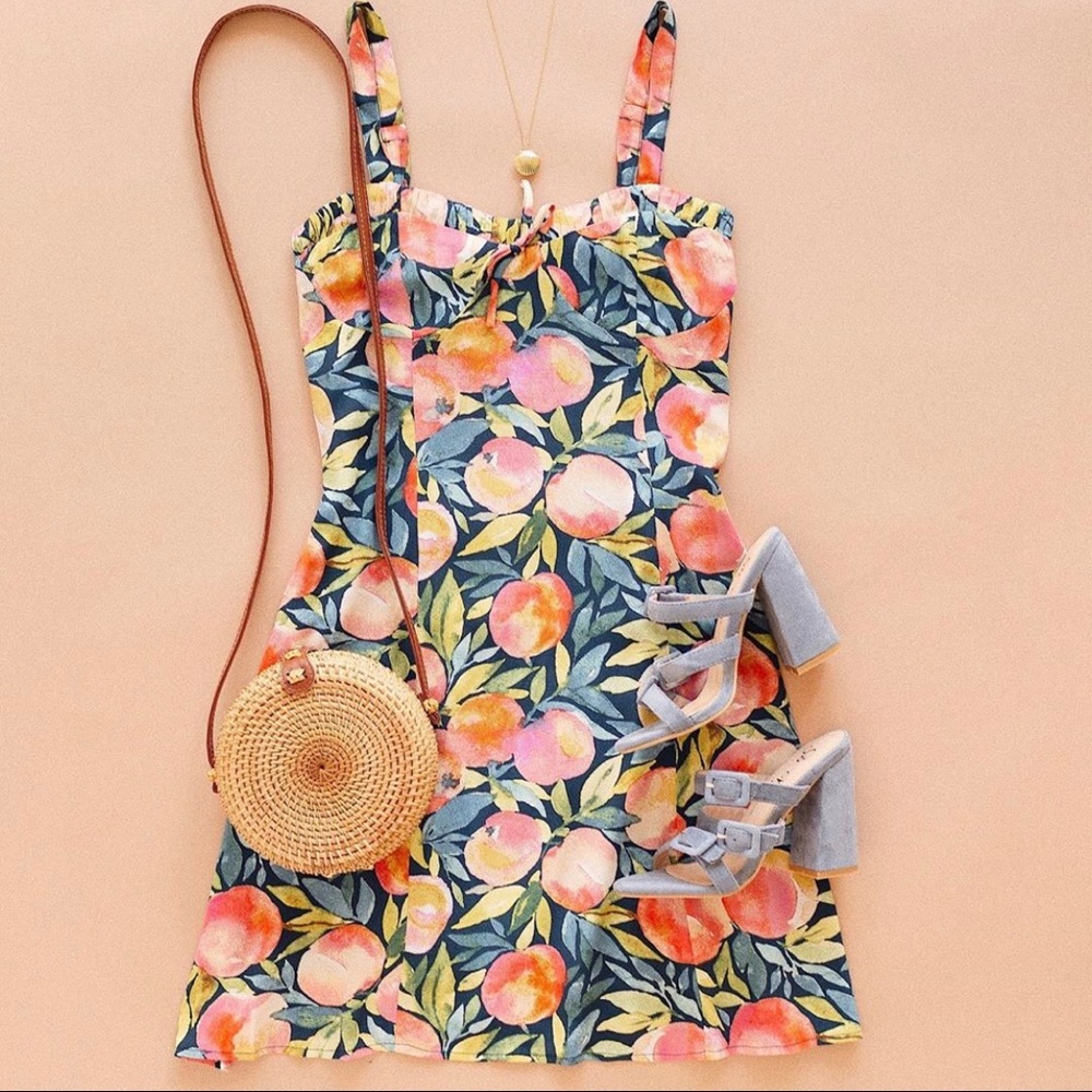 Boutique Colorful Peach Dress
